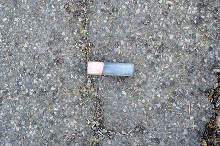 A view of a used firework box. High quality photoの写真素材