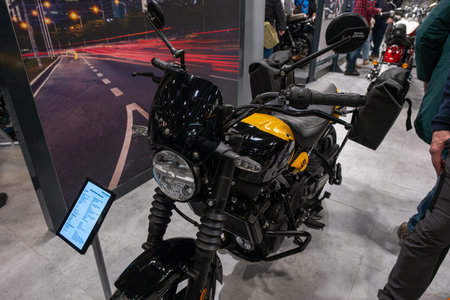 Verona, Italy : 2025 01 24 MBE Motor Bike Expo Custom Motorbike and Custom Muscle Car Event Royal...