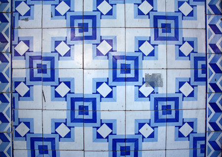 A beautiful abstract tile pattern in blue