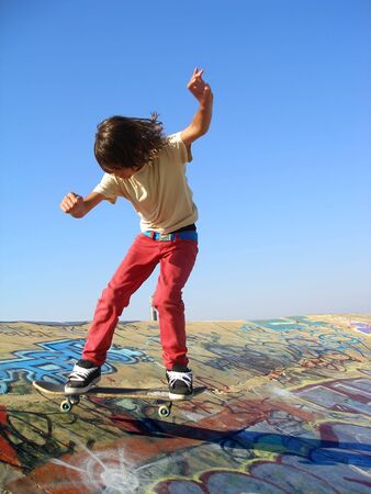 Big skate park showing a boy skatingのeditorial素材