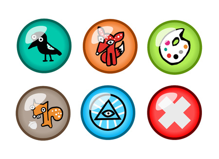 Glass Buttonsのイラスト素材