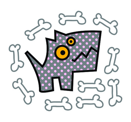 Hungry dogのイラスト素材