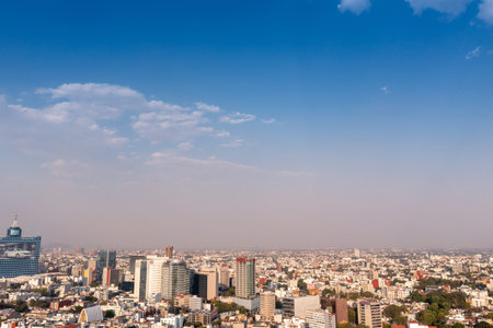 Panoramic view of the city of Bangkok, Thailand in a summer day