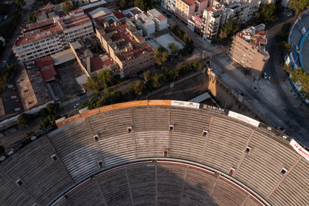 Aerial view of the stadium in the city of Barcelona, Spain