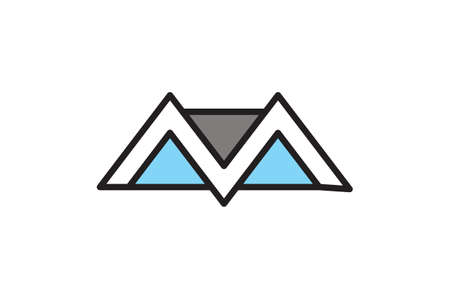 The logo is the letter M or Z in the shape of a houseのイラスト素材