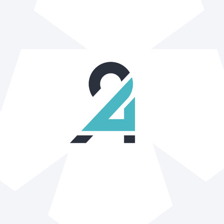 vector is monogram 2 , P and A. 2PA or 2AP or A2P or P2Aのイラスト素材