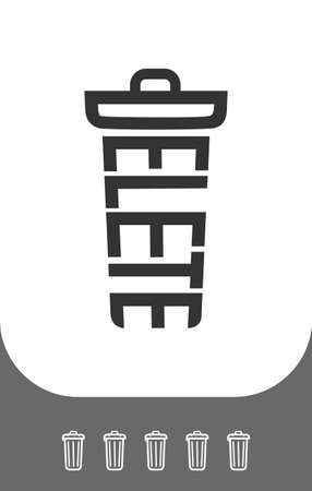 Vector is the word "Delete". The "Delete" symbol for the digital world.のイラスト素材