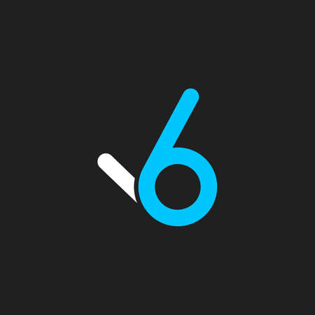 Vector is a monogram of the numbers 6 and 6.のイラスト素材