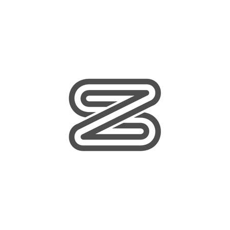 Vector is a monogram of the letters S and Z. Outlineのイラスト素材