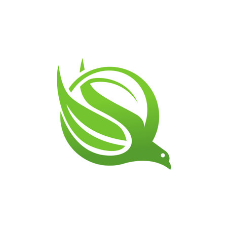 The logo is the natural bird. Unique an elegant.のイラスト素材