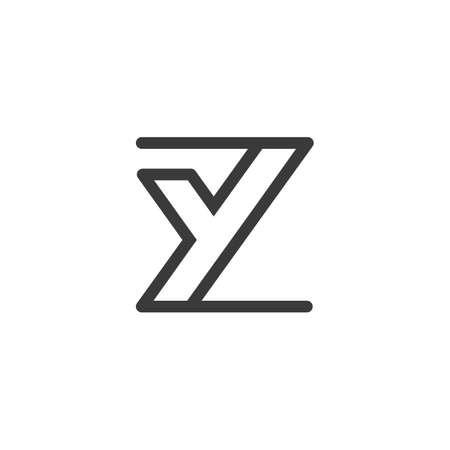 Y AND Z and K monogram. Unique and elegant.のイラスト素材