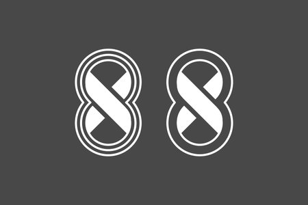 the logo consists of the letters 8 and S.