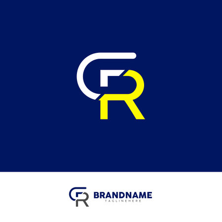 The vector is a monogram of the letter G and R.のイラスト素材