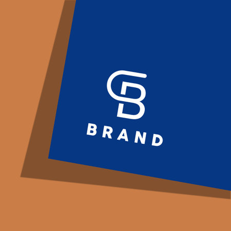 The vector is a monogram of the letter G and B.のイラスト素材