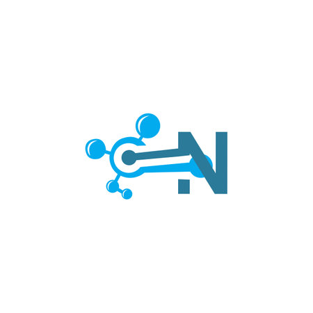 Modern logo design for the atom Carbon which belongs to atoms in the atomic periodic systemのイラスト素材