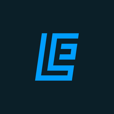 The monogram is the letter L and E. Elegant and outline.のイラスト素材
