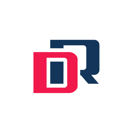 The monogram is the letter D and R. Elegant and outline.のイラスト素材