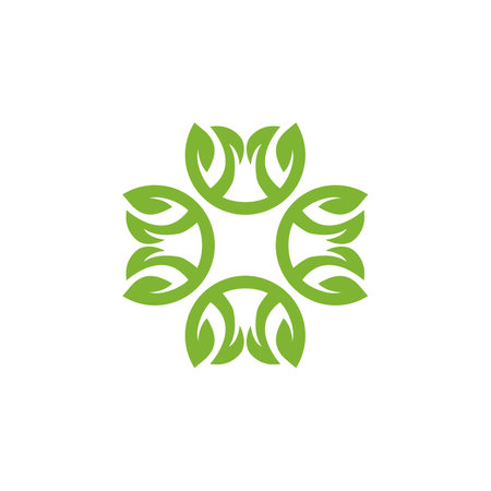 The monogram is the Herb plant. Elegant and unique.のイラスト素材