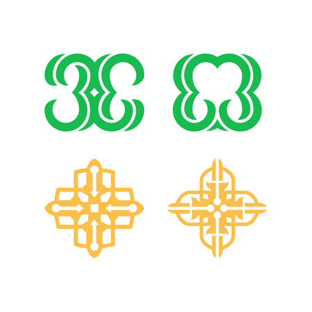 The monogram is the roket and 33. Ornament, elegant and outline.のイラスト素材
