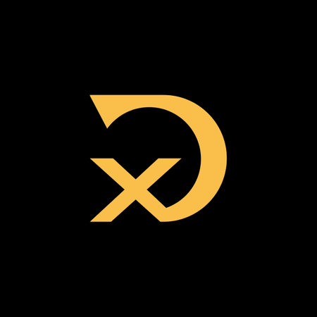 The monogram is the letter X and D. Elegant and outline.のイラスト素材
