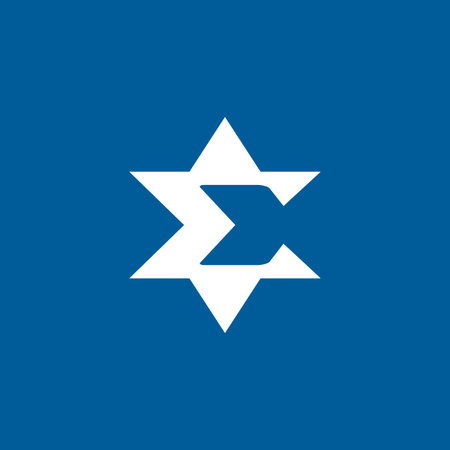 The monogram is the letter Star and Sigma. Elegant and editable.