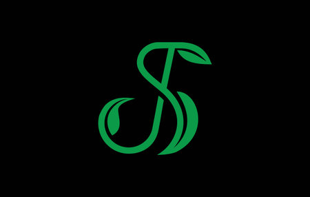vector is monogram letter J and letter S abstract. Elegant.のイラスト素材