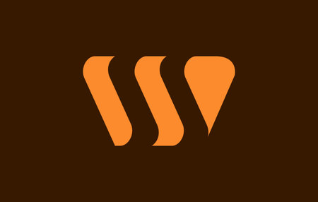 The monogram is the letter S and W. Elegant and outline.のイラスト素材