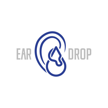 Vectors is ear drop outline. Virus transmission scheme.のイラスト素材