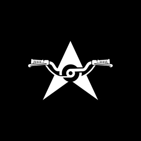 the logo consists of the number 0 and handlebar combined. Abstract, Outline and elegant.のイラスト素材