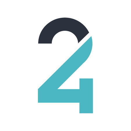 logos are the numbers two and four. Twenty four.のイラスト素材