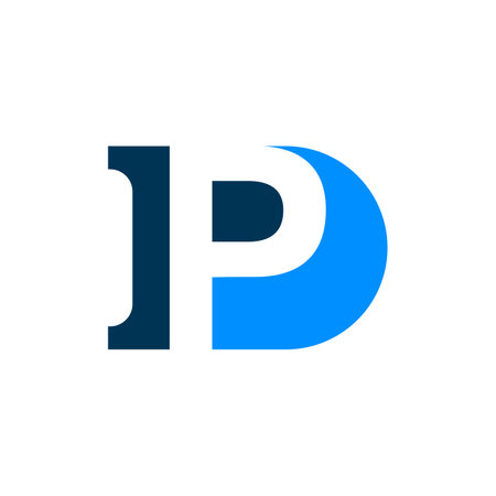 the logo consists of the monogram letter P and letter D abstract motive. Fill and elegant.のイラスト素材