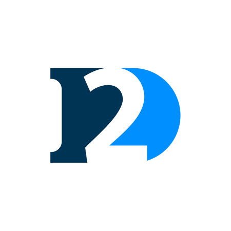 the logo consists of the number 2 and letter D abstract motive. Fill and elegant.のイラスト素材