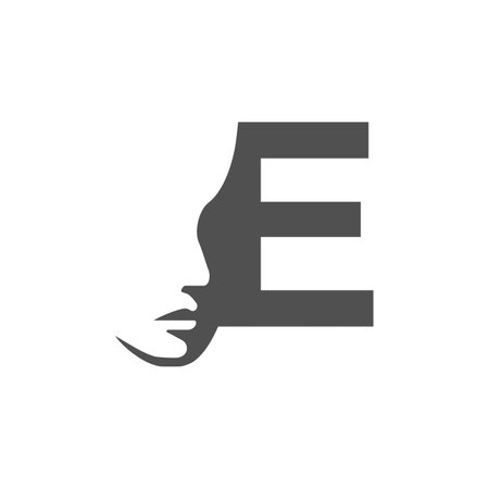 the logo consists of the letter E and face. Abstract motive, Fill and elegant.のイラスト素材