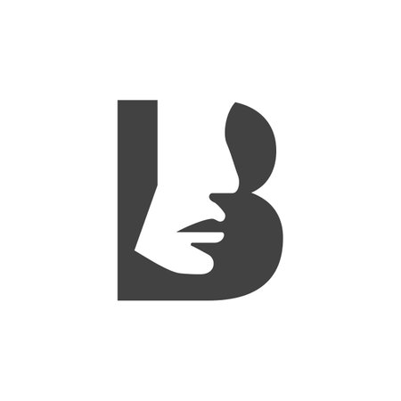 the logo consists of the letter B and face. Abstract motive, Fill and elegant.のイラスト素材