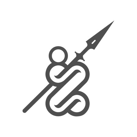 vector is monogram number 8 Z and spear. Elegant.のイラスト素材