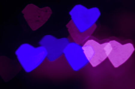 Bokeh heart shape of lightの写真素材