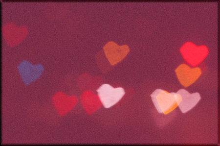 Bokeh heart shape of light