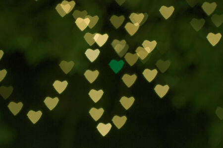 Bokeh heart shape of lightの写真素材