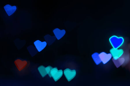 Bokeh heart shape of light の写真素材