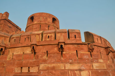 Wall of Agra Fort India