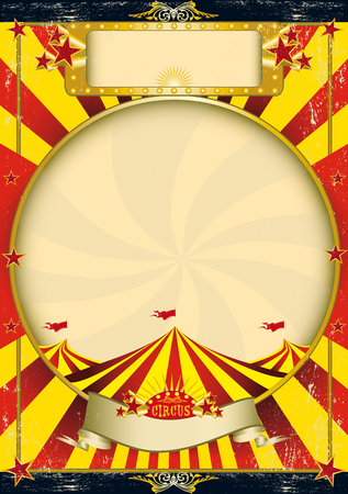 A grunge vintage poster with a circus tent for your advertisingのイラスト素材