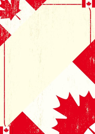 A background with a canadian flag and a texture. のイラスト素材