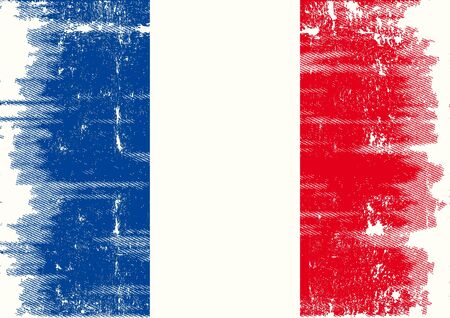 A french flag with a texture のイラスト素材