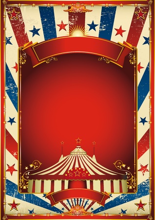 A retro circus poster for your advertising.のイラスト素材