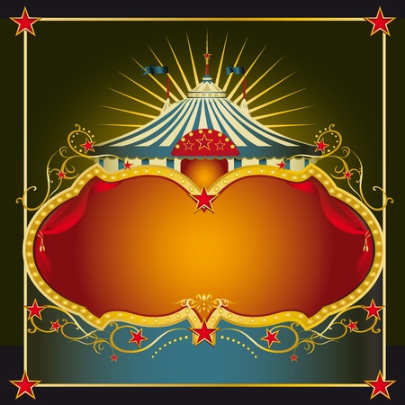 A greeting card on circus theme with a large copy space for your messageのイラスト素材