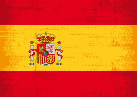 A flag of spain with a texture. のイラスト素材