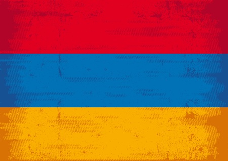 A flag of Armenia with a texture  のイラスト素材