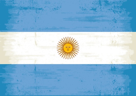 A flag of Argentina with a texture  のイラスト素材