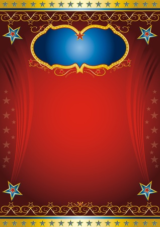 Red entertainment posterのイラスト素材