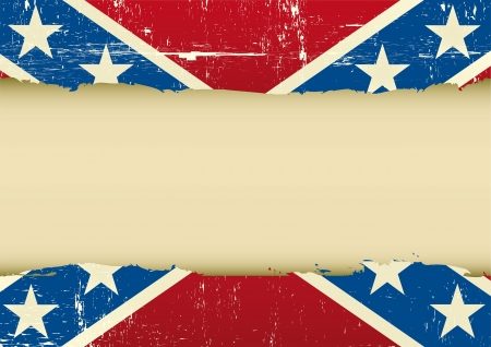 A confederate flag with a large frame for your messageのイラスト素材
